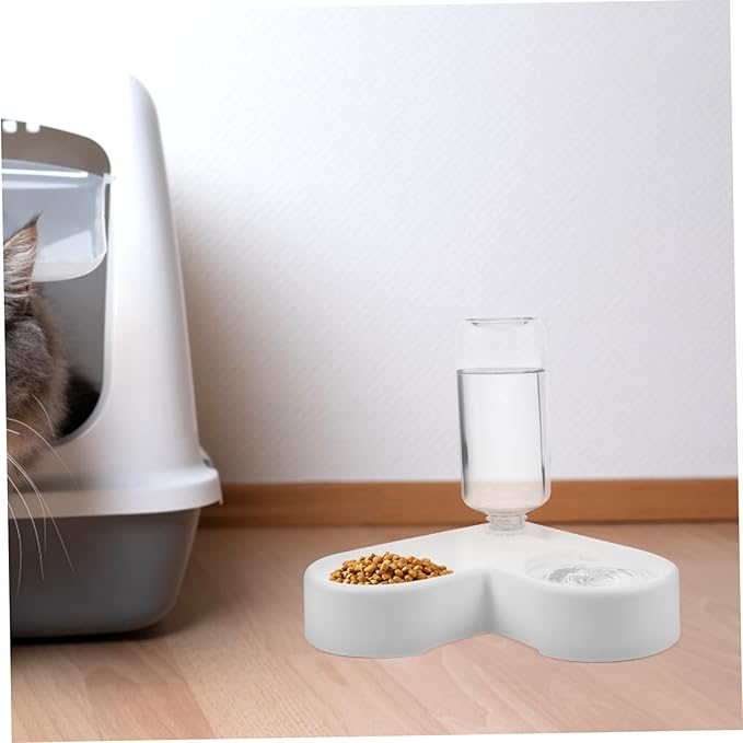 Multi-Function Cat Feeder Elevated Pet Food Bowl Automatic Water Container Cat Dog Food Holder Pet Supply