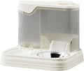 Automatic Pet Feeder and Water Dispenser Set Large Capacity Smart Food Dispensing Bowl for Dogs Cats Animals Indoor Use(White)