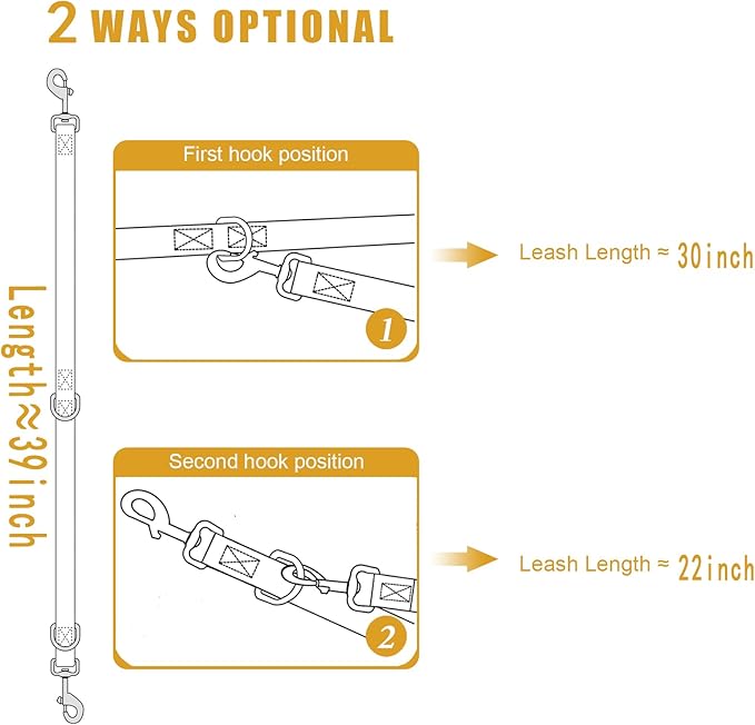 Double Ended Dog Leash,for Obedience Training Easy to Use,Lightweight,Soft for Large and Medium Dogs (Fuchsia, 1M*2.5CM)