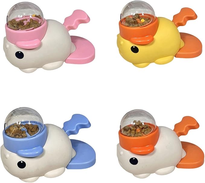PANGBOER Fish Press Activated Pet Treat Dispenser For Dog Food Release Encourages Indoor Exercise And Mental