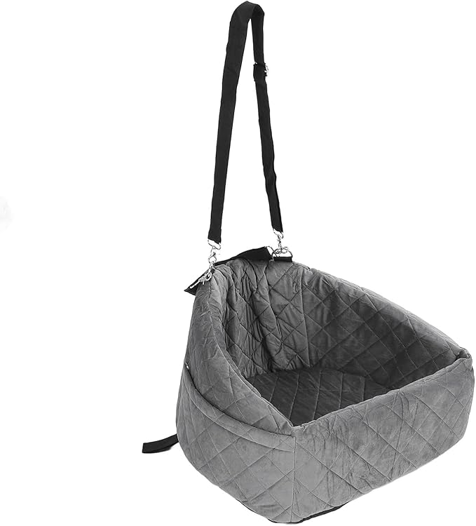 Zerone Dog Car Seat Safety Belt Storage Bag Comfortable MaterialDog Car Seat with Washable Detachable and Washable for Small Medium Dogs, Pets (Gray)