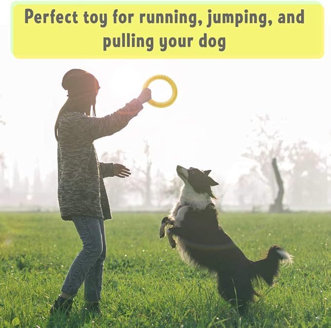 PetSpy Dog Ring Toy – Ring Puller for Outdoor Play, Floating Training & Fetch Toy for Throwing, Catching & Chewers – Durable EVA Flying Disc for Small, Medium & Large Dogs