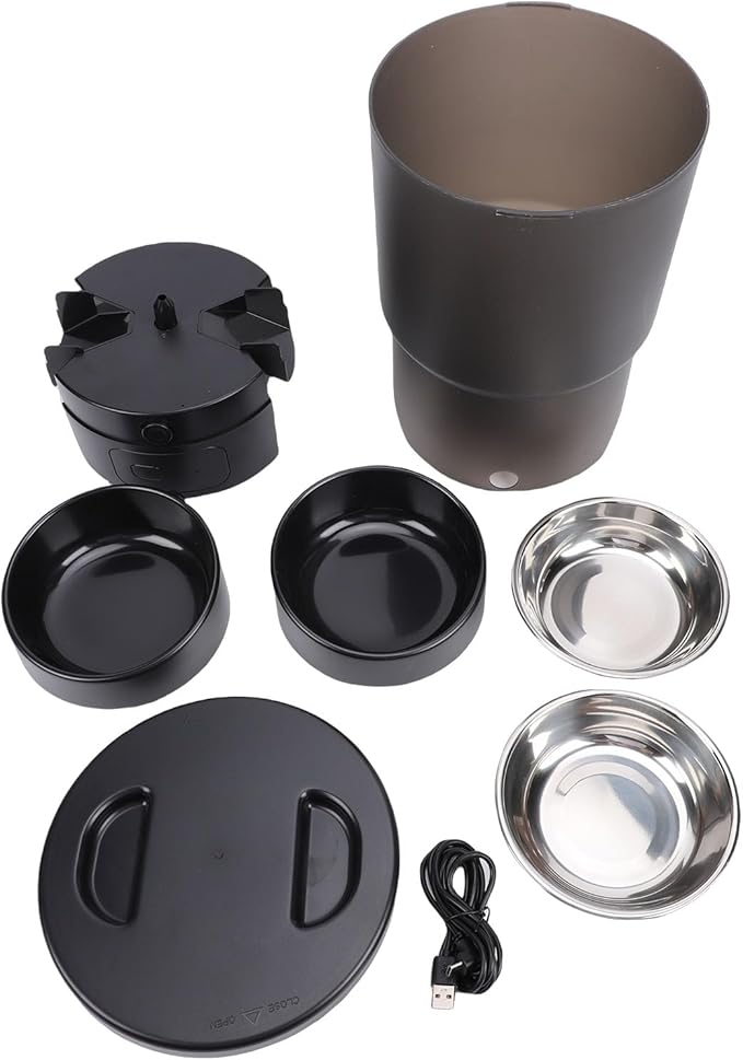 Zerodis Smart Dog Food Dispenser Plastic Portion Control and Timer Settings for Pet Feeding Ideal for Multi Cat Households
