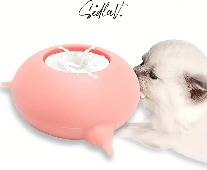 SEDLAV Multifunctional Silicone Pet Fountain - Dog Water Bowl Dispenser & Automatic Cat Feeder - Pet Feeding Breast Pump with Nipple Design for Kitten Milk Replacement