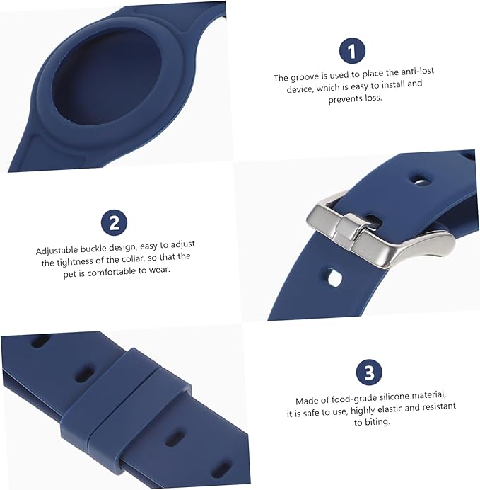 HOMSFOU Dog Collar Tracer Protective Case Keychain Cover Pet Case Comfortable for Walking Running Silicone Material No Entanglement