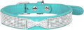 Cute Dog Collar with Bling Rhinestone, Fancy Crystal Diamond Glitter Pretty Jewel Soft Cat Collars for Small Medium Large Breed Dogs Girl Female Pet Puppy Kitten Terrier (M, Light Blue4)