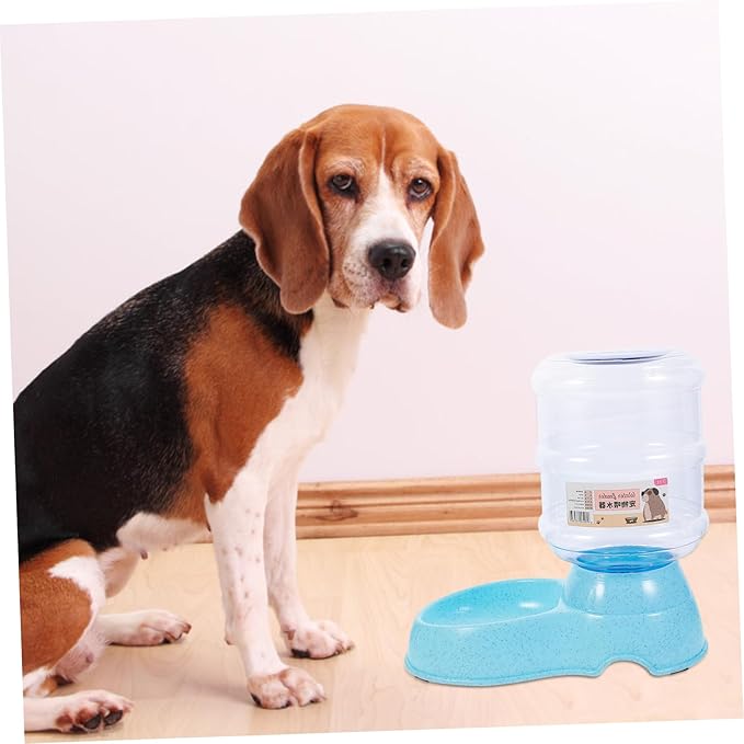 Automatic Pet Feeder Large Capacity 3.8l Dog Cat Water Bowl Dispenser -Slip Base Easy to Assemble Blue