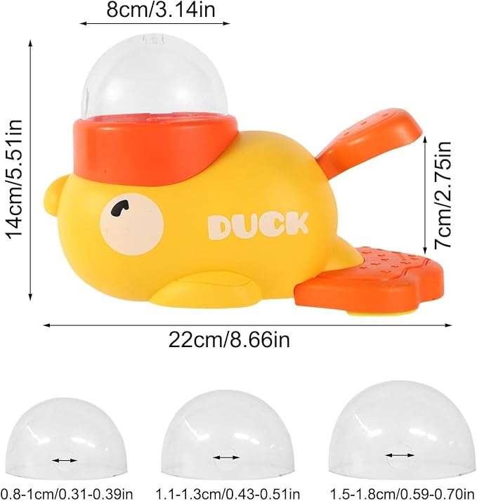 Dog Interactive Treat Dispenser, 2-in-1 Dog Treat Dispenser Toy, Duck Cat Treat Dispenser, Safe Kibble Dispenser Dog Toy, Adjustable Food Outlet for Small to Medium Cats and Dogs (White*1)