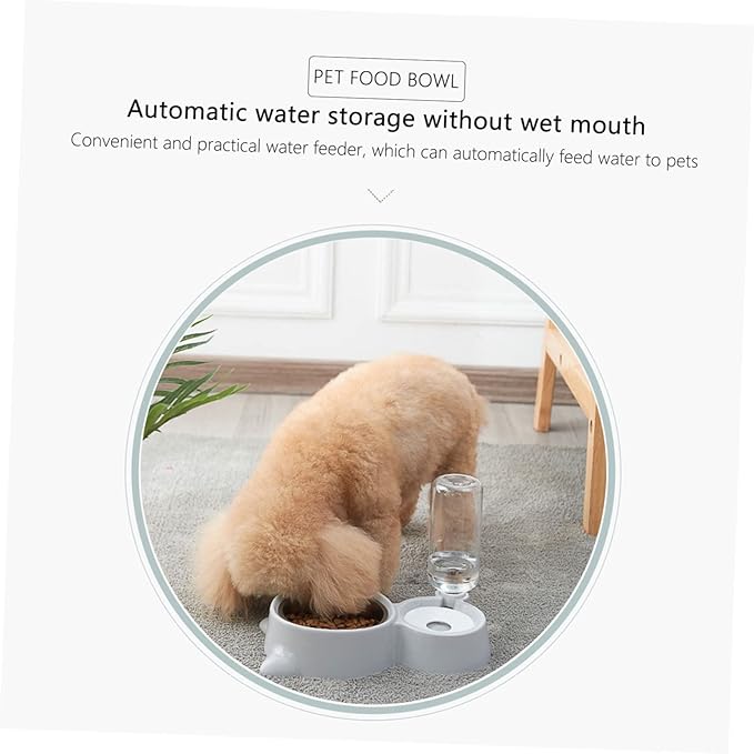 TOYANDONA Pet Dog Food Bowl Automatic Water Dispenser Bottle Dual Use Pet Feeder with Capacity Durable Convenient Water Feeding