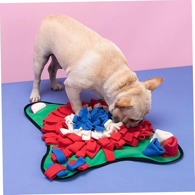 Kisangel 1pc Dog Sniffing Mat for Interactive Feeding and Training Slow Feeding Pet Snuffle Mat for Dogs Engaging Nose Work for Mental and Foraging Fun