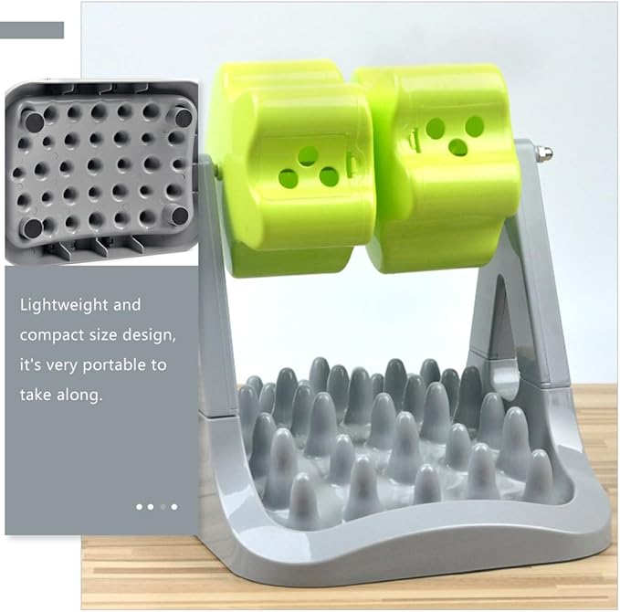YARNOW Automatic Dog Food Dispenser – Choking PET Feeder Rotating Design 1-Piece Food Bowl for Puppies and Dogs Non-Skid Base for Training and Feeding