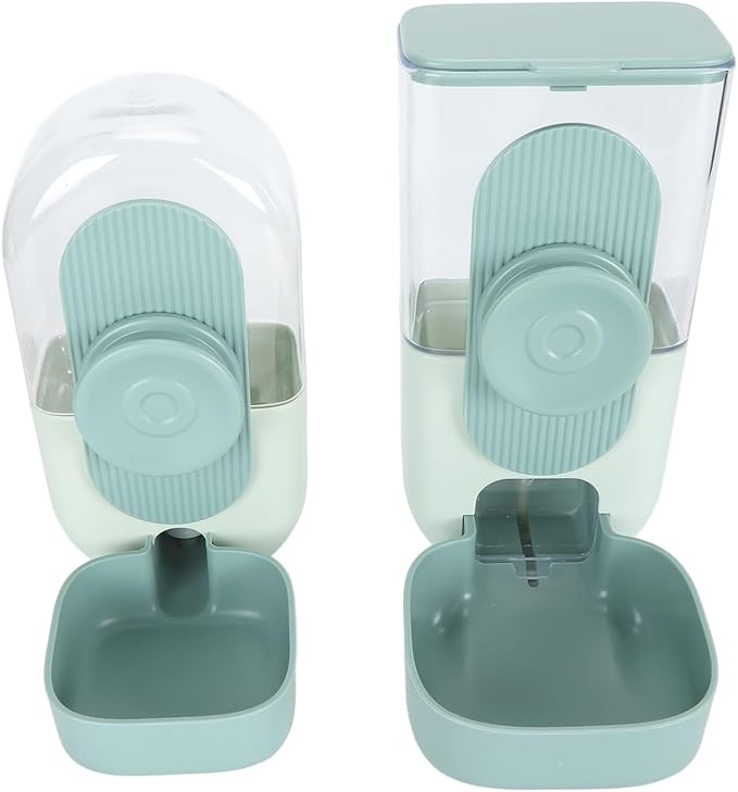 ANGGREK Waterer Set, Multipurpose Removable Reusable Automatic Pet Water Dispenser for Kennel for Small Pets (Green)