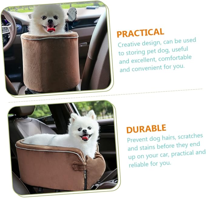 Mikikit Thickened Dog Car Seat Cushion Non- Pet Travel Seat Cover for Cars Easy Installation Portable Design and Comfortable for Dogs and Cats