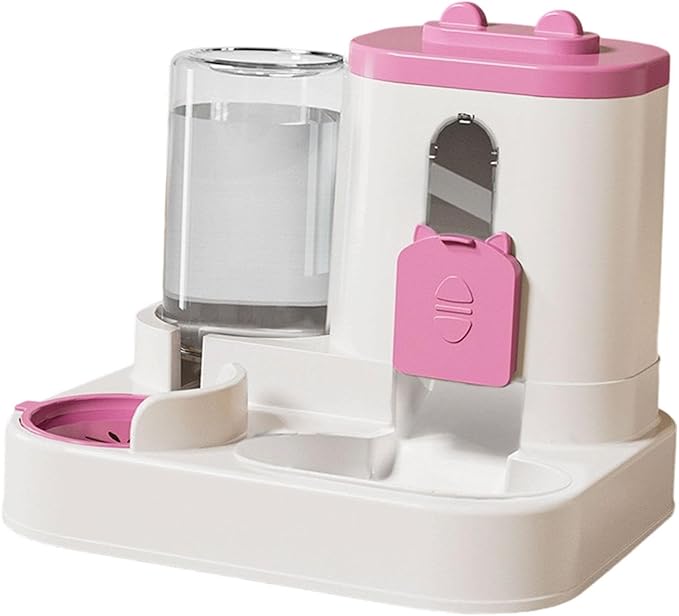 Automatic Pet Feeder and Waterer 2-in-1 Food and Water Dispenser Anti-Slip Feeding Station for Cats and Small Medium Dogs-