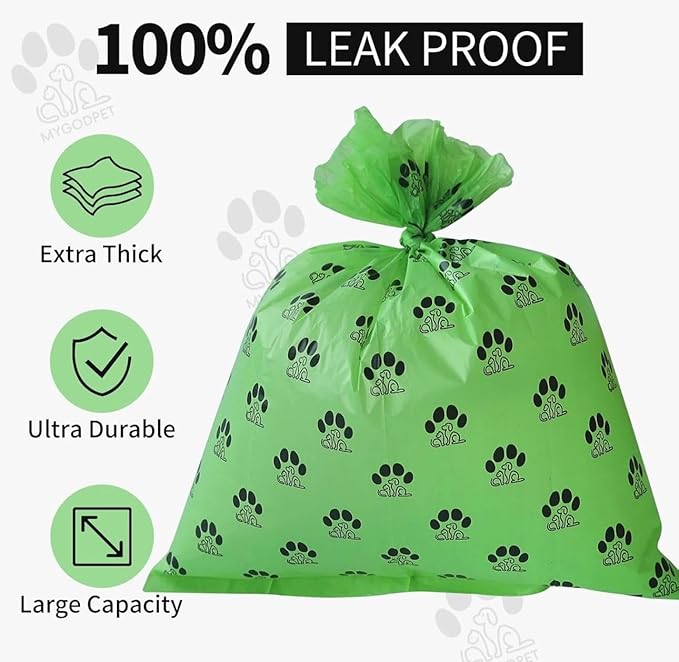 Dog Poop Bags (Bolsas Para Perro) – Leak-Proof & Extra Thick Pet Waste Bags (Fresh Scent, 8 Rolls, 120-Count)