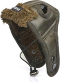 Leconpet Dog Aviator Hat, Dog Winter Pilot Hat with Ear Flaps for Cold Weather (S, Brown)