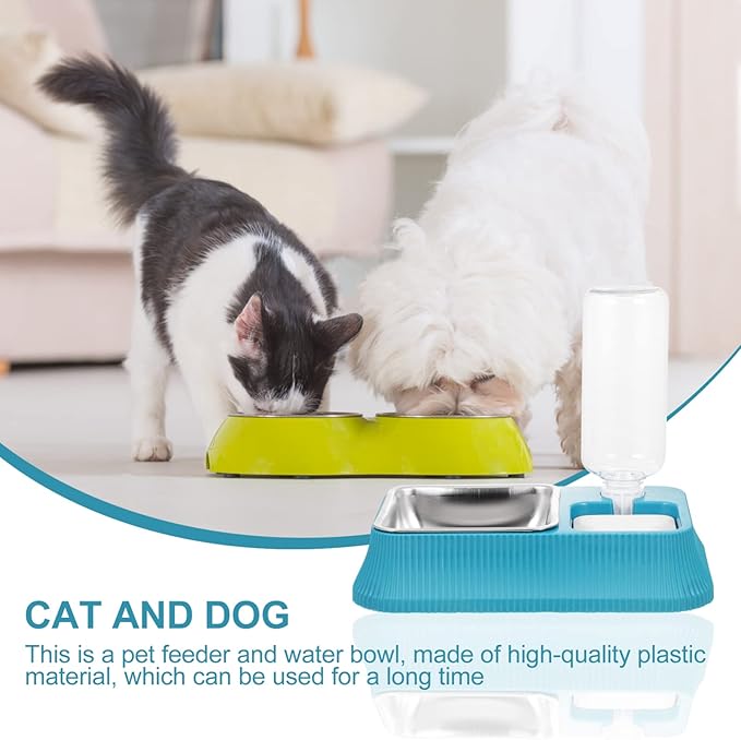Mipcase Automatic Pet Feeder and Water Dispenser for Dogs and Cats Detachable Food Bowl Smooth Design for Easy Cleaning for Indoor Use