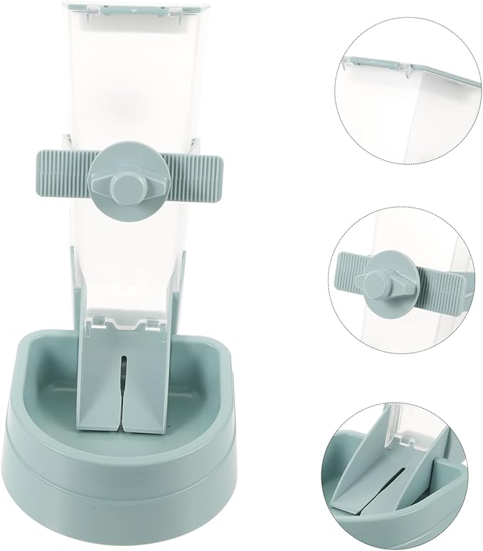 Automatic Dog Feeder Hanging Pet Food Dispenser Convenient Cage Feeder with Lid Design Deepened Bowl Prevents Spills for Multiple Pets and Puppies