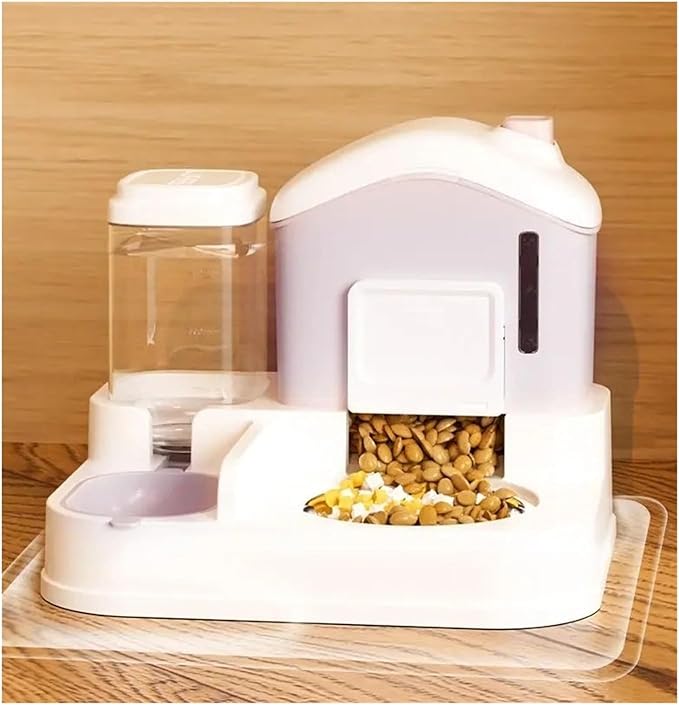 Pets Bowl, Pets Food Dish, Automatic Feeder and Water Dispenser, Anti-Tipping, for Pets Pet Supplies(Red)