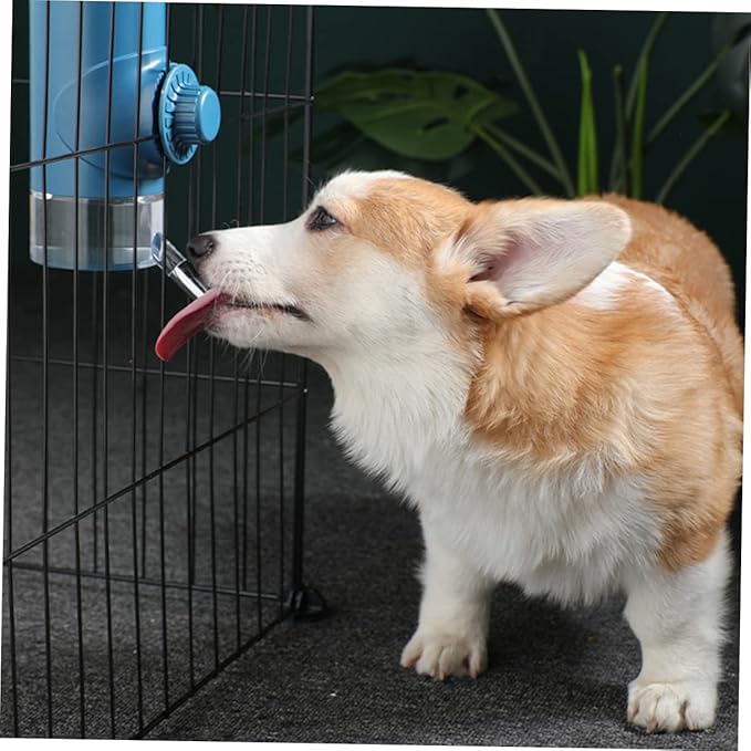 Kisangel PET Water Dispenser Automatic Dog Water Bottle Leak-Free Design Wall-Mounted Feeder for Cats and Dogs 1.5L Capacity Random Color