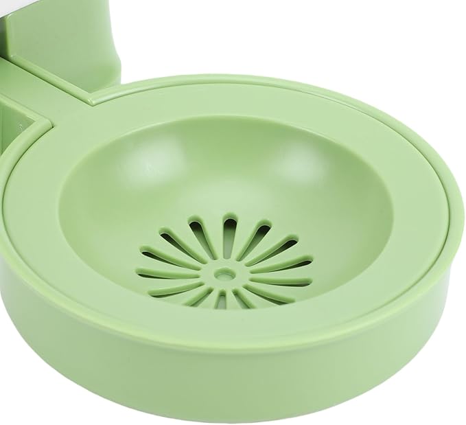 POCREATION Hanging Automatic Pet Water Dispenser Cage Auto Pet Waterer 1.5L No Wet Mouth Design Transparent with Auto Feeding Mechanism for Dogs Cats Small Animals (Green)