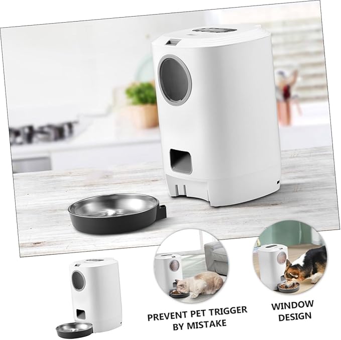 1pc Smart Pet Feeder for Dogs Cats Automatic Food Dispenser Portion Control Removable Bowl for Timed Feeding and Meals
