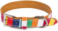 Colorful Rainbow Pet Dog Collar Necklace Apparels Nylon Material Durable Puppy Dog Cat Harnesses Leash Accessories (XXS-L) 13