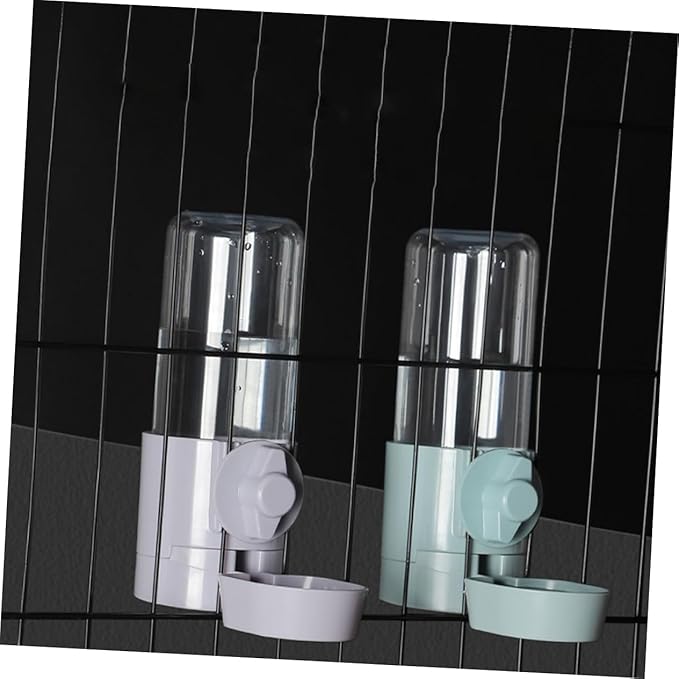 SUPVOX Hanging Style Automatic Pet Water Dispenser Cage Mounted Water Feeder for Dogs and Cats Easy to Construction Grey Prevents Spills