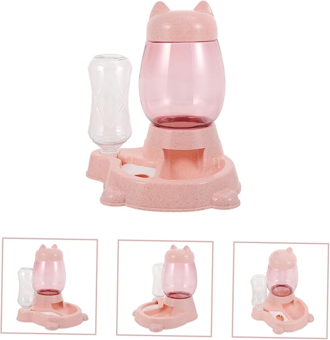 Kisangel 1pc Automatic Cat Water Dispenser Durable Pet Bowl Creative Dog and Cat Food and Water Bowl -Spill Design Lightweight and Portable for Pet Owners