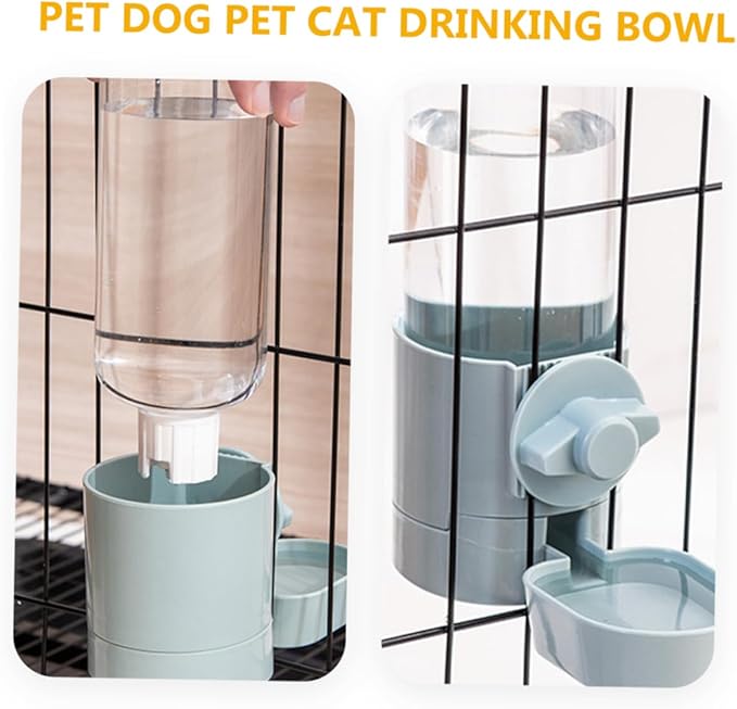 ERINGOGO Pet Hanging Water Feeder Automatic Dog Waterer Height Design Easy Inspect Bottle Lightweight for Cats Dogs and Animals