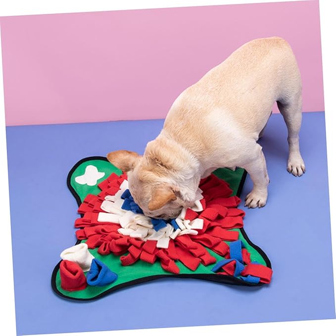 Kisangel 1pc Dog Sniffing Mat for Interactive Feeding and Training Slow Feeding Pet Snuffle Mat for Dogs Engaging Nose Work for Mental and Foraging Fun