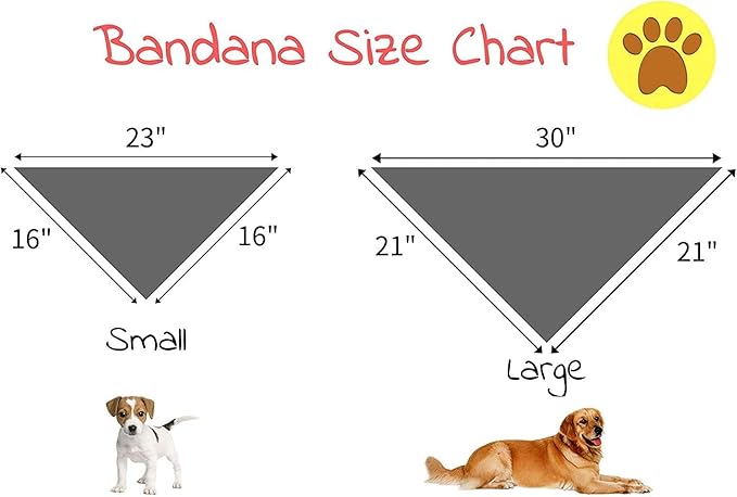 Elegant Little Tail Dog Bandana, Fall Halloween Adjustable Scarf Handkerchief Bib for Small Large Dogs, Boy Girl Square Kerchief