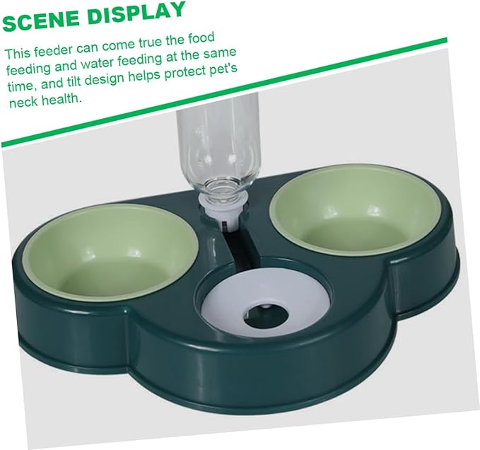 Automatic Pet Feeder & Water Dispenser - Multi-Function Food and Bowl for Dogs, Cats, and Small Pets Detachable Coral-Resistant Design