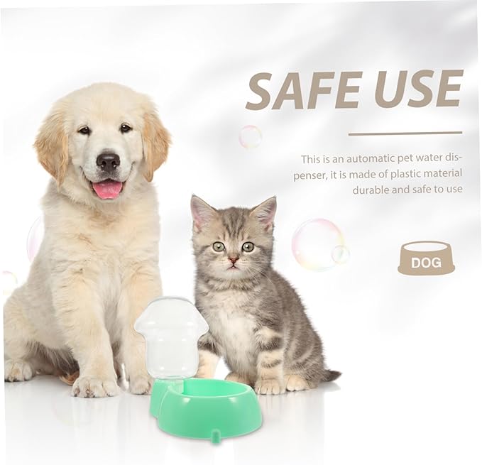 BESPORTBLE Automatic Pet Water Dispenser Transparent Water Feeder for Dogs and Cats Durable Plastic Drinking Bowl Compact and Easy to Clean for Home Travel