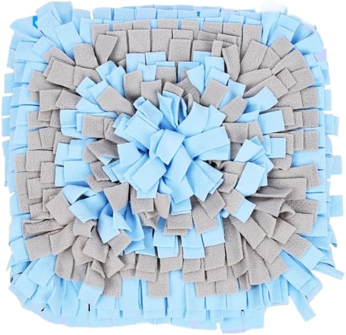 Mini Square Snuffle Mat for Small Pets, Interactive Nose Work Toy for Rabbits Hamsters Dogs, Fun Foraging Pad for Boredom Relief and Energy Release (A12)