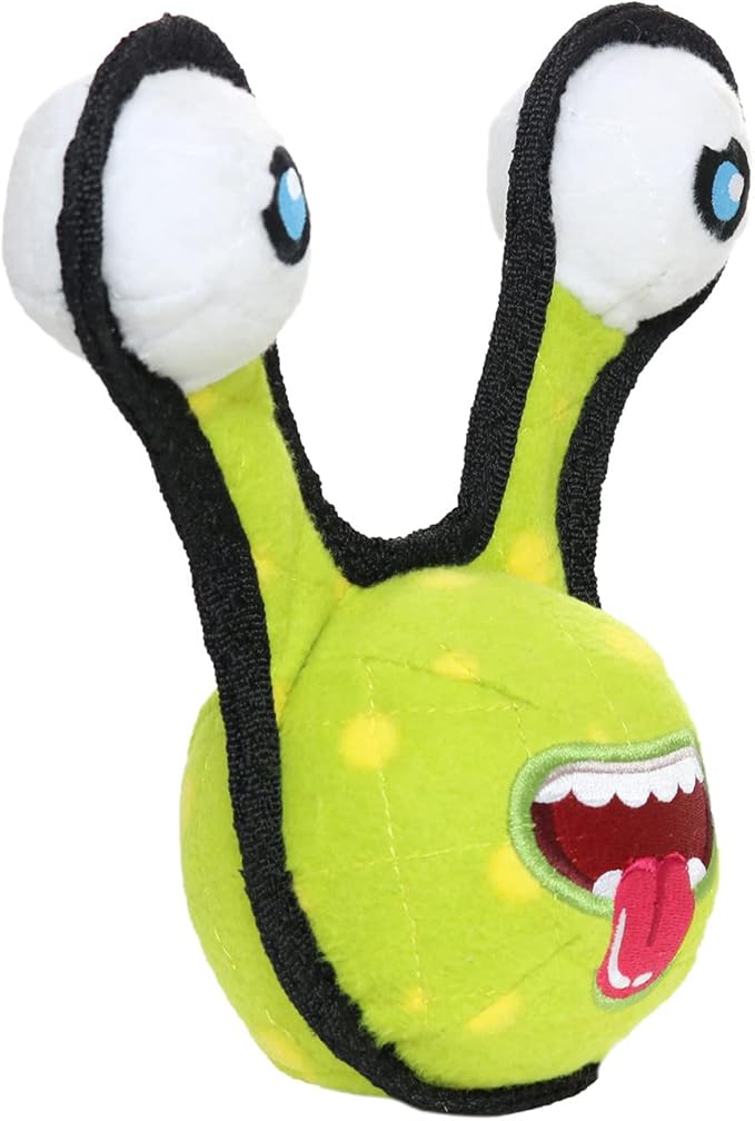 TUFFY® - World's Tuffest Soft Dog Toy - Alien - Multiple Layers. Made Durable, Strong & Tough. Interactive Play (Tug, Toss & Fetch). Machine Washable & Floats. (2 Eye, Large 2 Pack)