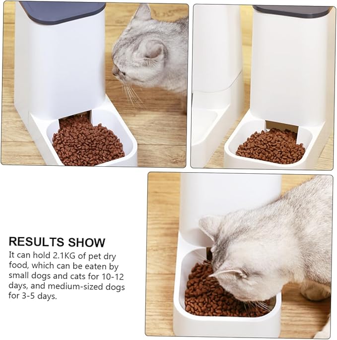 Kisangel Automatic Cat Feeder Large Dog Bowl Pet Accessory Auto Feeder Dry Food