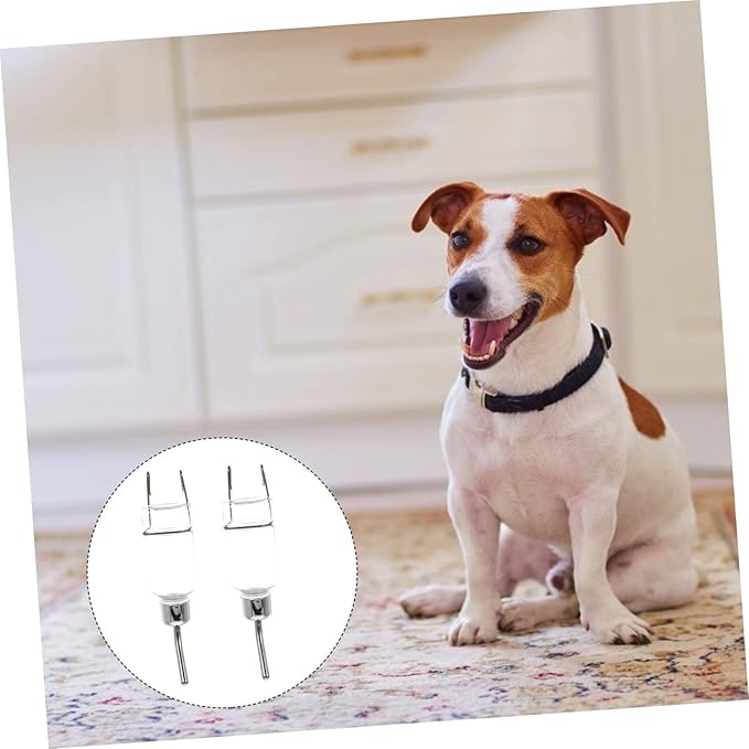 Kisangel 2pcs Pet Water Dispenser Hanging Automatic Drinking Bottle for Cats Puppies and Dogs Convenient Feeder Easy to Attach Cages