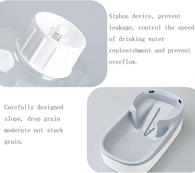 pet Water Dispenser 3.8 L Pets Cats Dogs Automatic Waterer and Food Feeder Set Unplugged Feed Water Pet Supplies Gravity Pet Food Feeder and Water Dispensers cat Fountain