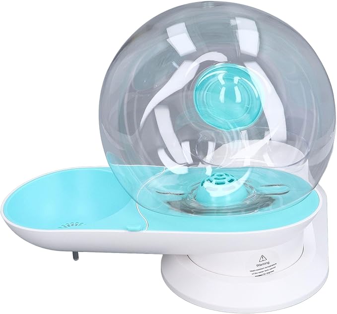 2.8L Pet Water Dispenser Shape Automatic Drinking Fountain Waterer Feeder Bowl Dispenser Automatic Cat Feeder Dog Feeder for Cats Dogs Puppy Non Slip Design(Grey)(Blue)