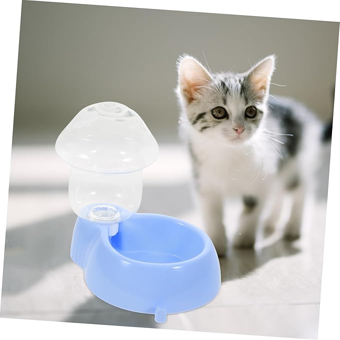 balacoo Automatic Pet Water Dispenser for Cats and Dogs Mushroom Shape Gravity Waterer Capacity Material Easy to Clean for Home Use