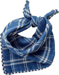 Double Layers Two Tones Dog Cotton Square Bandana Bibs Scarf Kerchief for Small Medium Dogs Boy or Girl - DCB15 B&W