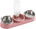 Tilted Double Bowl Pet Feeder with Automatic Waterer Elevated Design for Dogs Cats Daily Feeding Essentials Pet Feeding Bowl