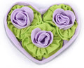 Heart-Shaped Rose Snuffle Mat for Dogs and Cats, Washable Pet Nose Work Mat, Interactive Feeding Mat to Relieve Boredom and Stress (V11)