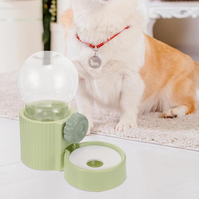 KESYOO Automatic Hanging Water Dispenser for Cats and Dogs, 2 Pieces, Anti-Overflow Design, Green, Practical Feeder for Cages and Small Pets