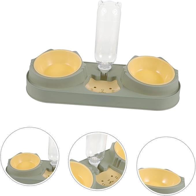 POPETPOP Automatic Feeder Dog Water Bowl Double Bowl Pet Feeder Cat Food Dispenser for Dog Random Style