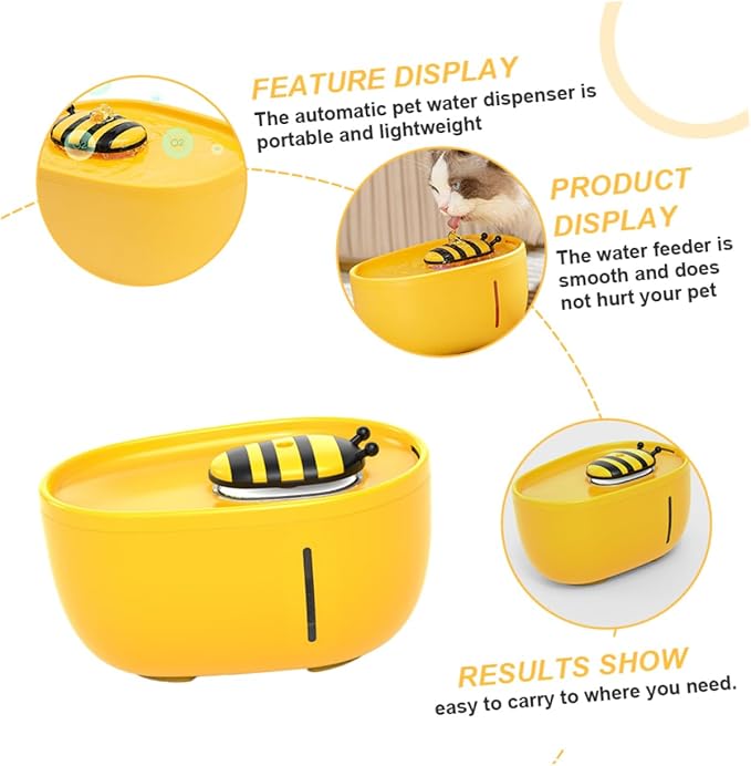 HANABASS Automatic Pet Water Dispenser Water Feeder Circulation System Capacity Easy to Use and Compact Design for Home and Outdoors