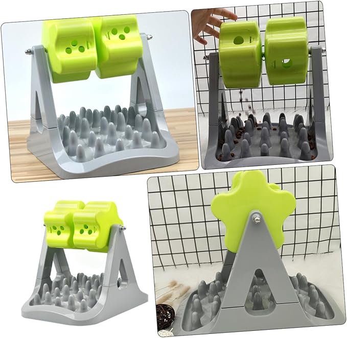 Automatic Rotatable Dog Food Dispenser -Skid Pet Feeder with Stable Design for Eating Easy to Clean Break Pressure Resistant for Dogs
