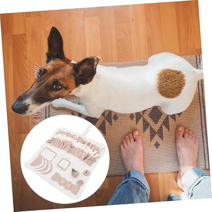 ibasenice Pet Snuffle Mat for Dogs Feeding Mat for Nose Work and Training Removable and Washable Stimulates Foraging Instinct for Enhanced Mealtime Enjoyment