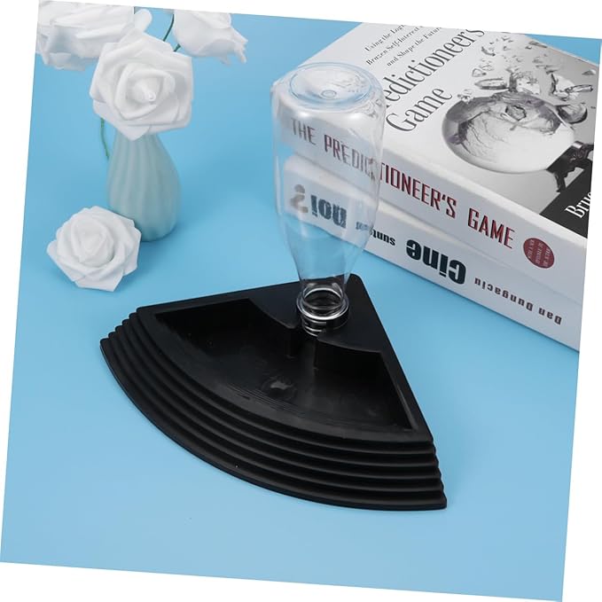 2pcs Triangle Automatic Drinking Fountain Water Feeder for Reptiles for Turtles Lizards and Crabs Self-Watering Design Black Saving Pet Hydration